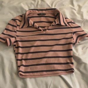 Collared crop top